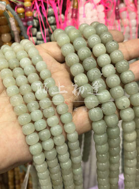 7*8/9*10mm余太翠老型珠 玉石桶珠隔珠 串珠散珠古风diy饰品配件