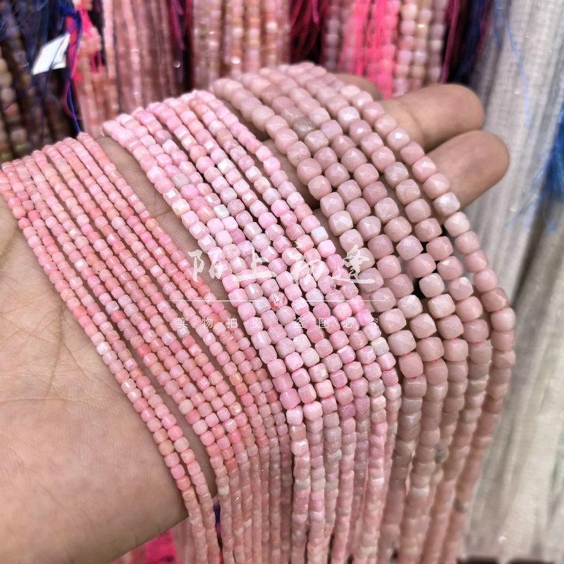 天然坦桑石切面刻面小方糖散珠 串珠手链项链半成品 diy饰品配件