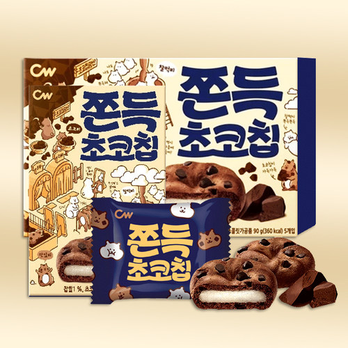 韩国进口青右cw巧克力味糕点网红
