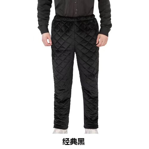 老爷子珊瑚绒防寒居家百搭棉裤男