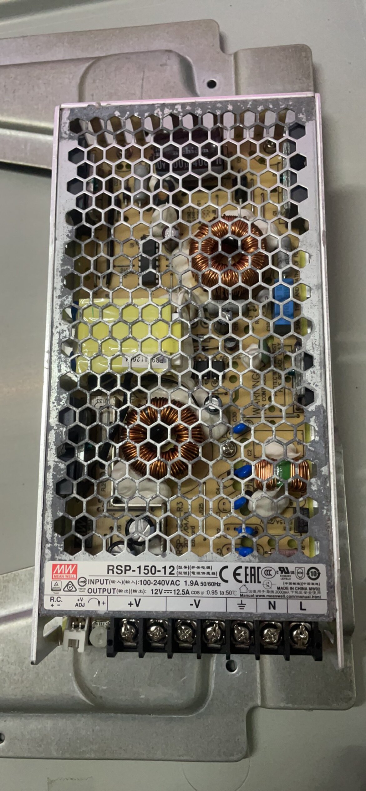 原装台湾明纬 RSP-150-12 开关电源12V 12.5A超薄 未使用过现货