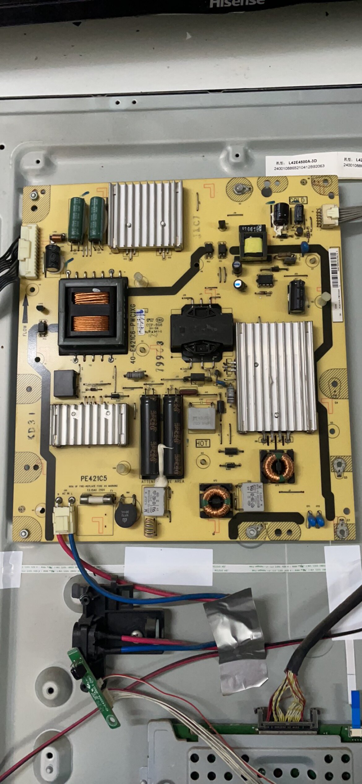 TCL L42E4500A-3D L48E5060A/3500A-3D电源板40-E421C6-PWC/D1XG