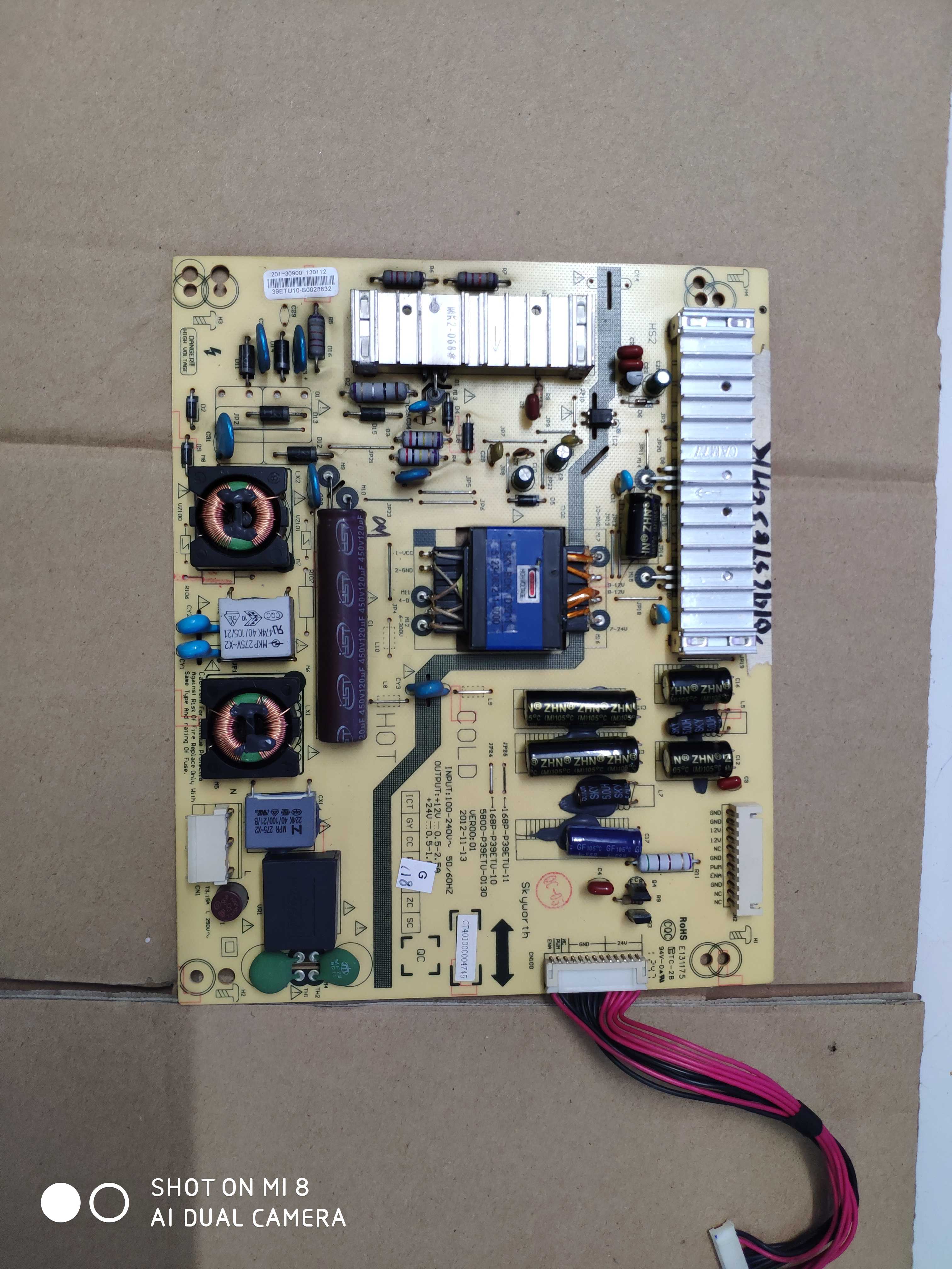 原装创维39E320W 39E5CHR电源板5800-P39ETU-0130 168P-P39ETU-11