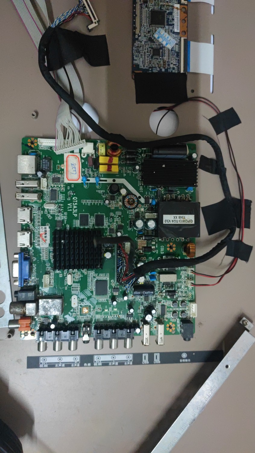 QT5A3LP  V 1.1  庆吉主板 安卓三合一 通用LED电视主板 32寸低分