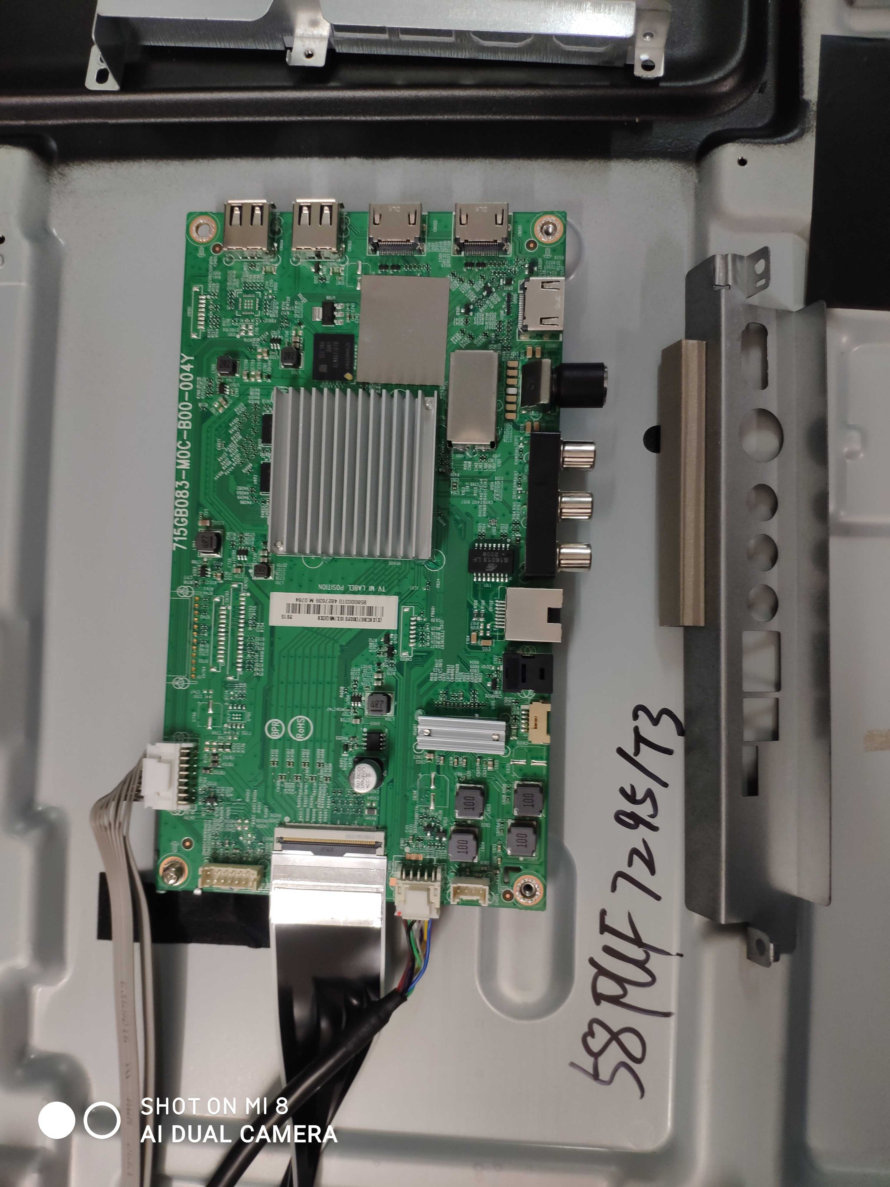 飞利浦58PUF7295/T3主板715GB093-M0C-B00-004Y配屏TPT580B5-U1T0