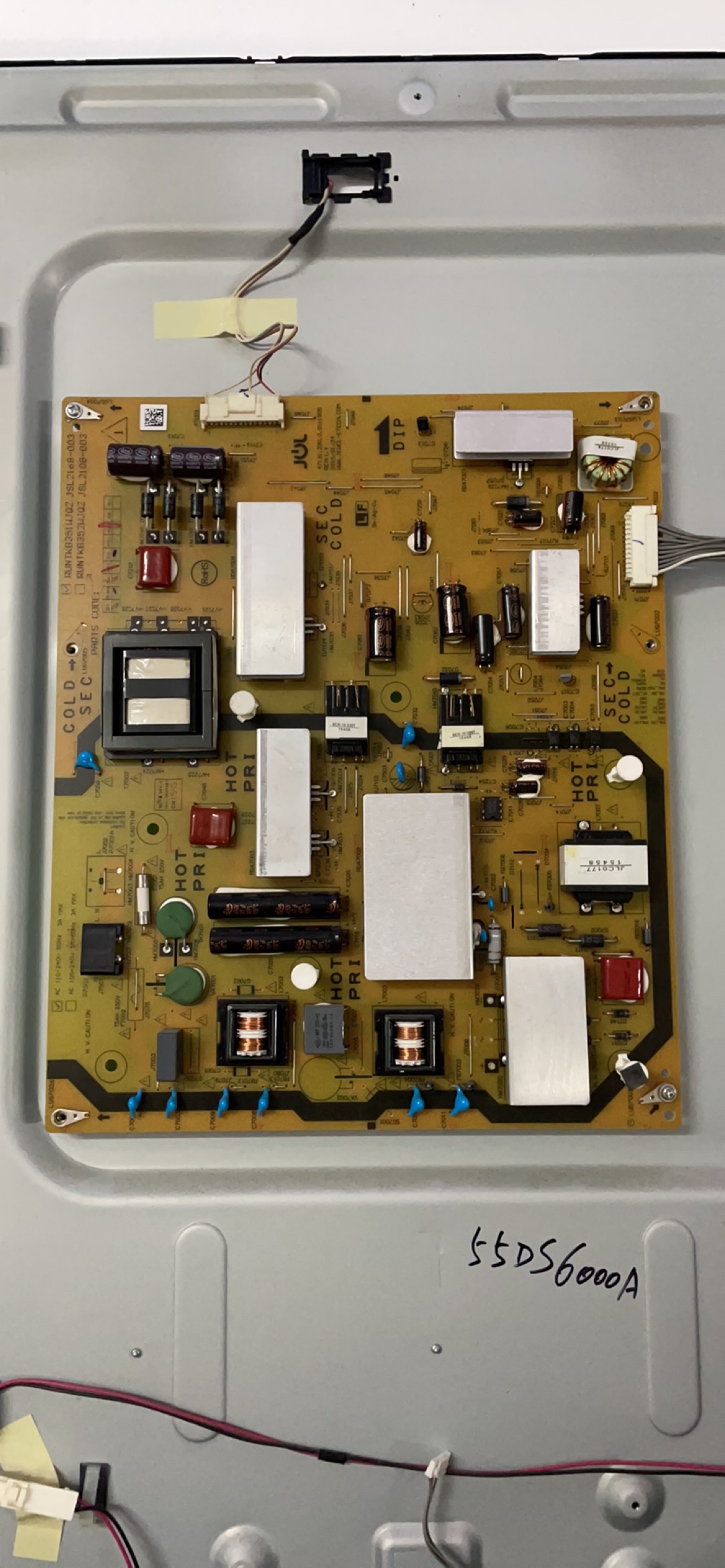 拆机夏普LCD-48S3A/55S3A液晶电源板 RUNTKB351WJQZ JSL2168-003