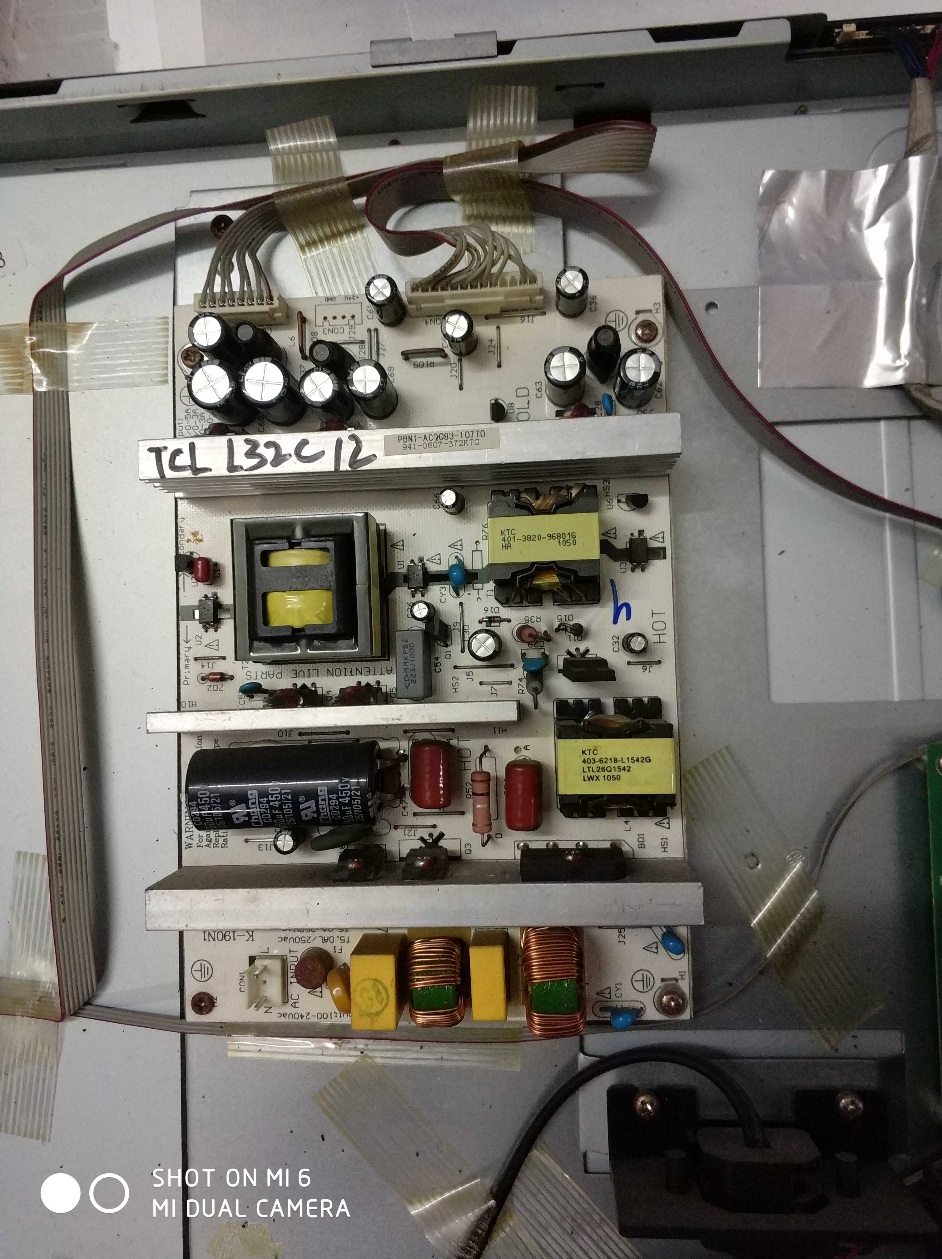 TCL L32C12 L32E09电源板K-190N1 465-01A2-19001G拆机好板非代用