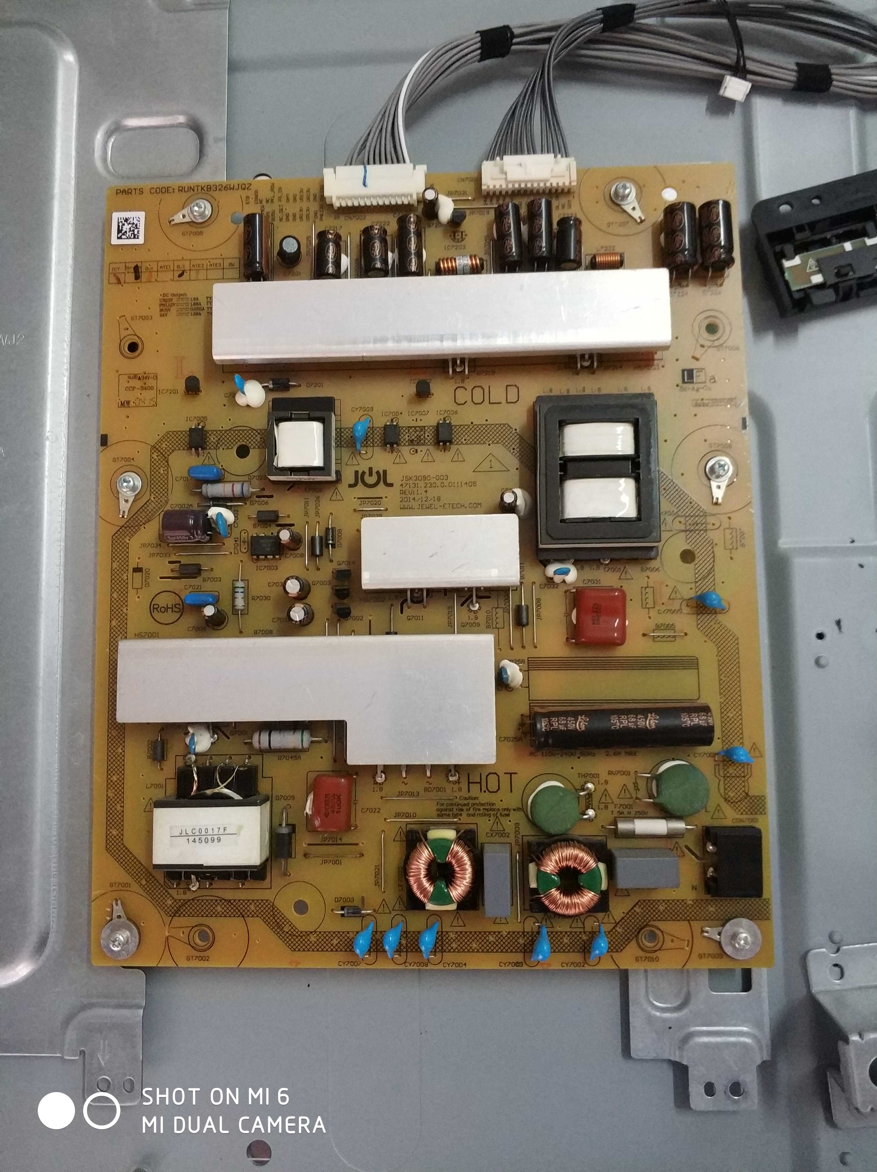 原装夏普LCD-40DS72A LCD-40S3A电源板RUNTKB326WJQZ JSK3090-003