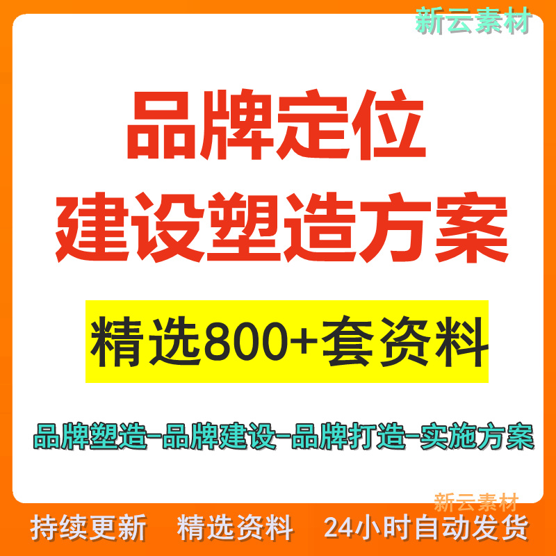 品牌定位建设塑造实施方案企业营销管理战略规划培训案例PPT课件属于什么档次？