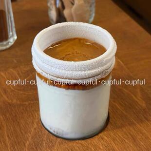 可冷冻dirty咖啡杯加厚玻璃杯冰杯带盖咖啡杯 三立方同款dirty杯