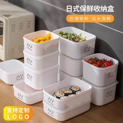 加厚保鲜收纳盒食物冰箱微波炉加热饭盒塑料密封冷藏冷冻盒分装盒