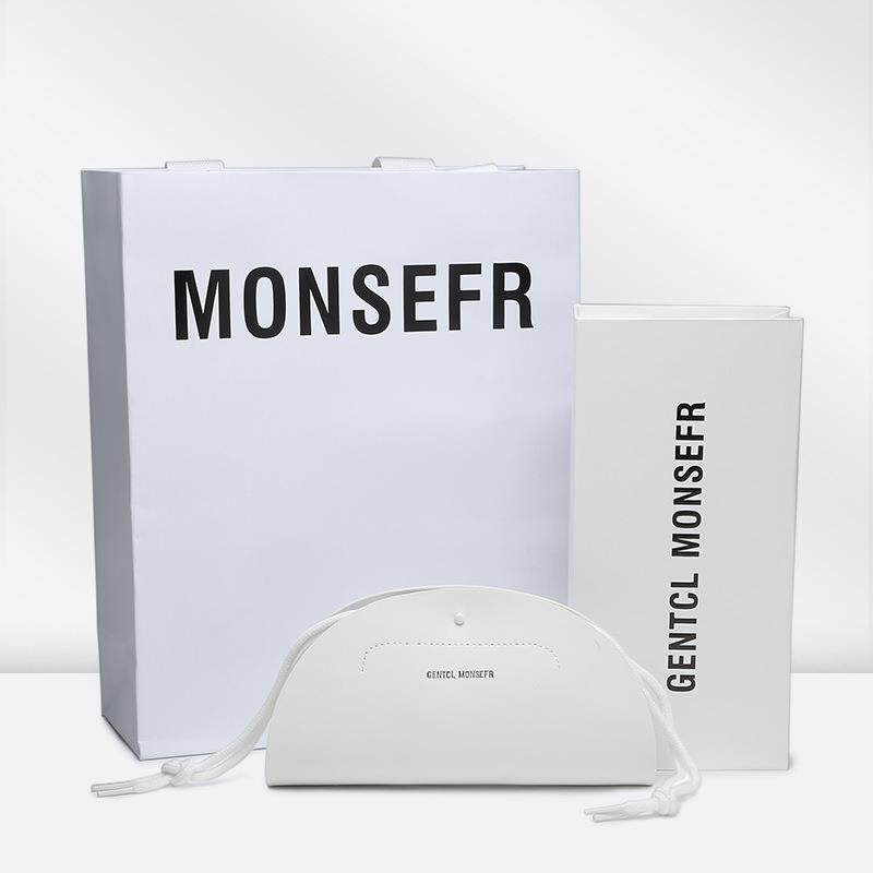 眼镜盒高颜值高级感抗压包装盒白色皮质软包拉绳收纳盒套装GM镜盒