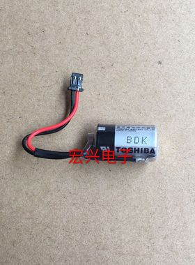 东芝 ER3V/3.6V PLC锂电池  JZSP-BA01安川伺服用 黑色插头