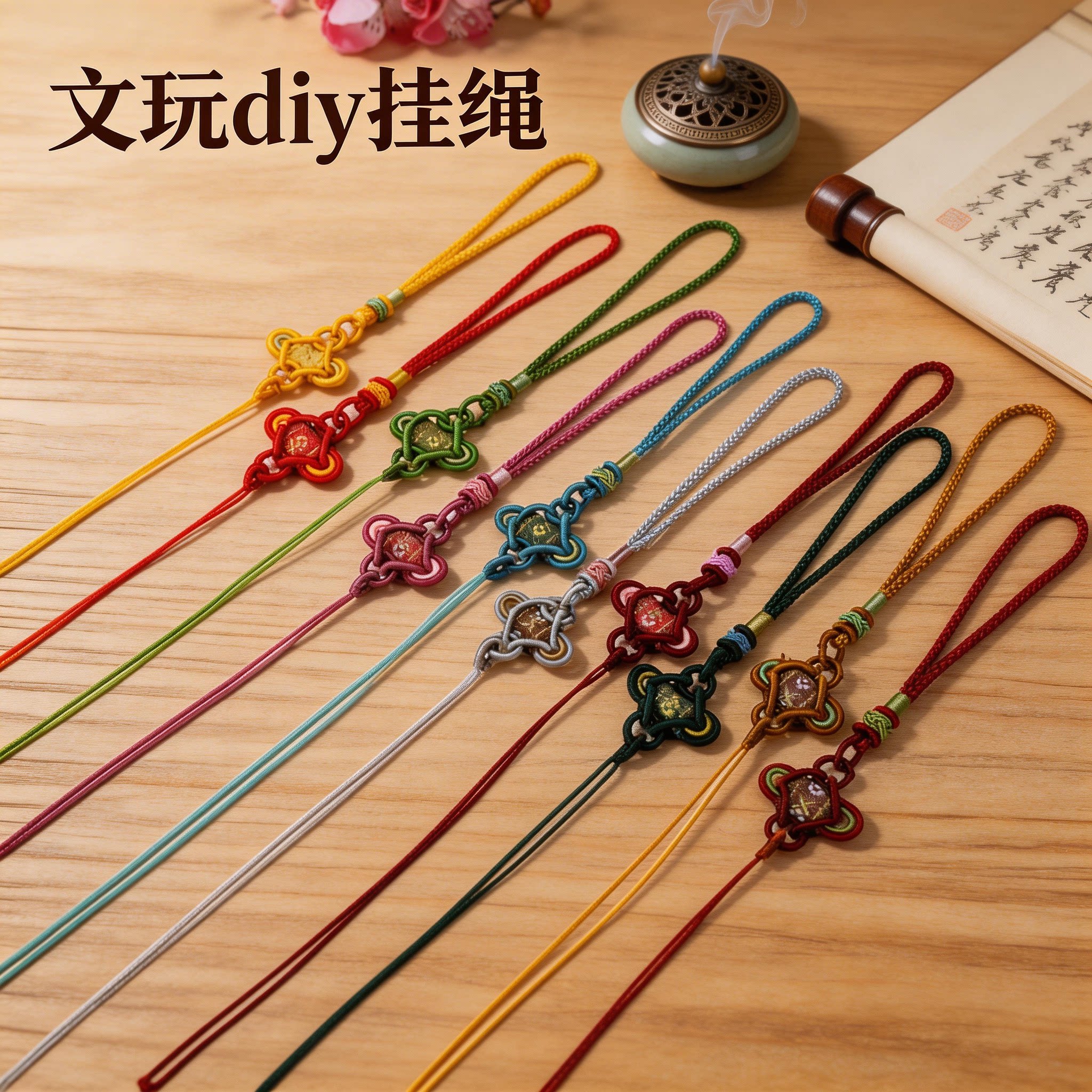 中国结组合套装手把件汽车挂件葫芦配饰diy香包高档流苏穗子吊绳