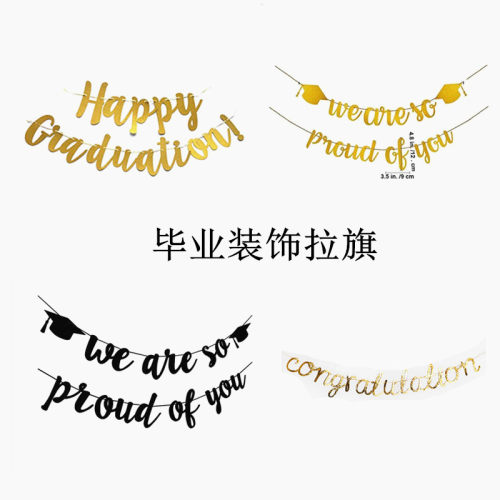 毕业派对小博士happy拉旗