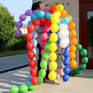 6寸尾巴气球 加厚首尾连接串串汽球编织汽球生日派对教室装饰布置
