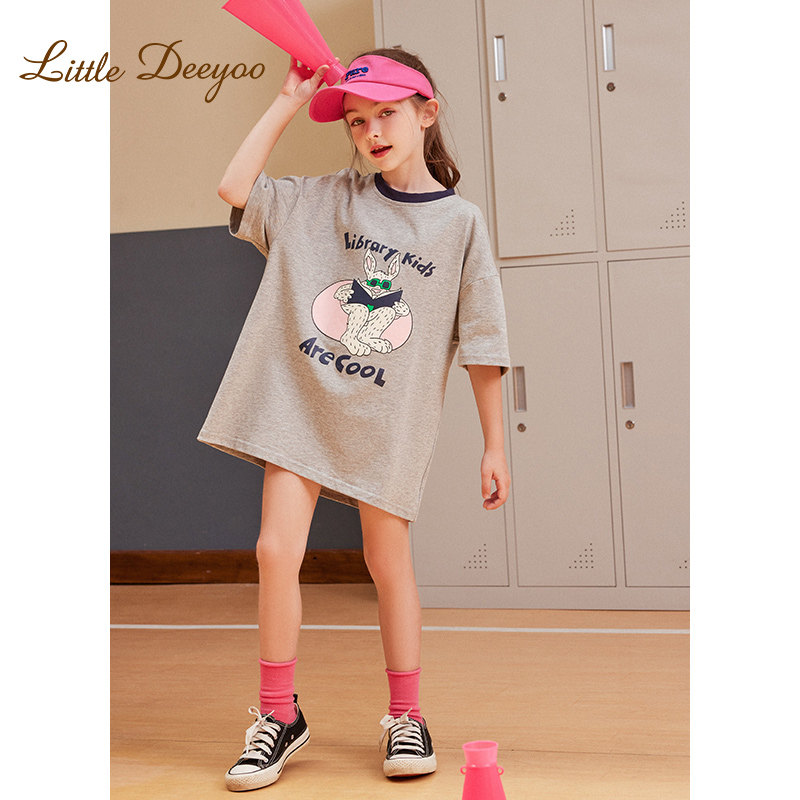 女童T恤裙夏装2025新款纯棉透气洋气儿童大童裙子夏季女孩连衣裙,童装/婴儿装/亲子装,连衣裙,淘宝优惠券,粉丝福利购,淘宝优惠卷