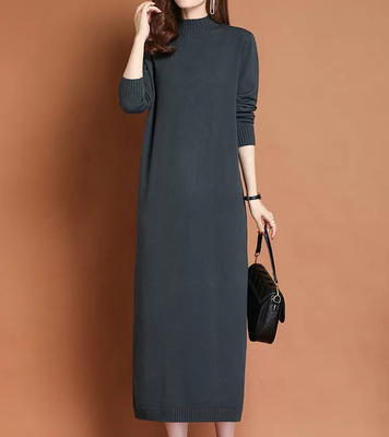 女士长款毛衣羊毛衫大码连衣裙