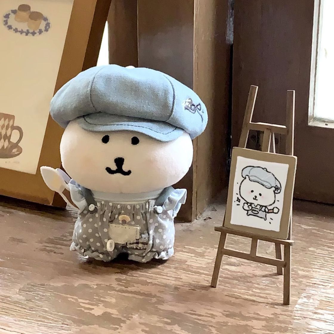 10cm娃衣新品“蓝调小画家”13cm自嘲熊换装娃衣可爱超萌原创现货