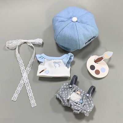 10cm娃衣新品“蓝调小画家”13cm自嘲熊换装娃衣可爱超萌原创现货
