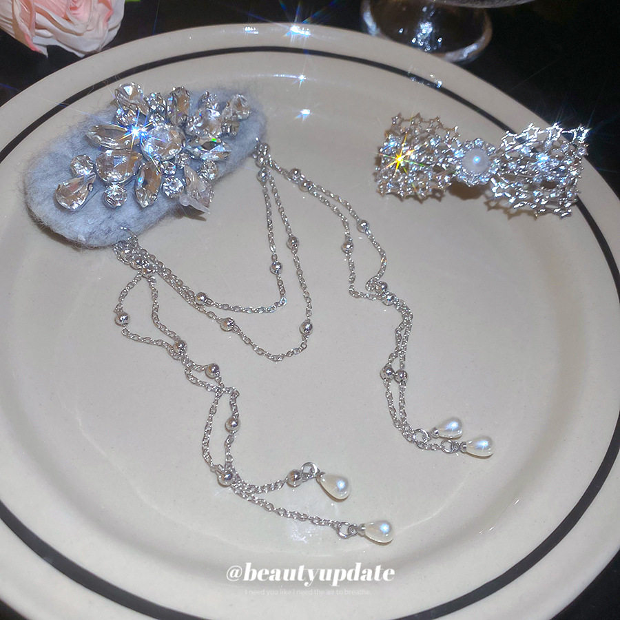 镶钻植绒蝴蝶结珍珠发夹高级感精致优雅侧边夹鸭嘴夹轻奢小众发饰,饰品/流行首饰/时尚饰品新,发饰,淘宝优惠券,粉丝福利购,淘宝优惠卷