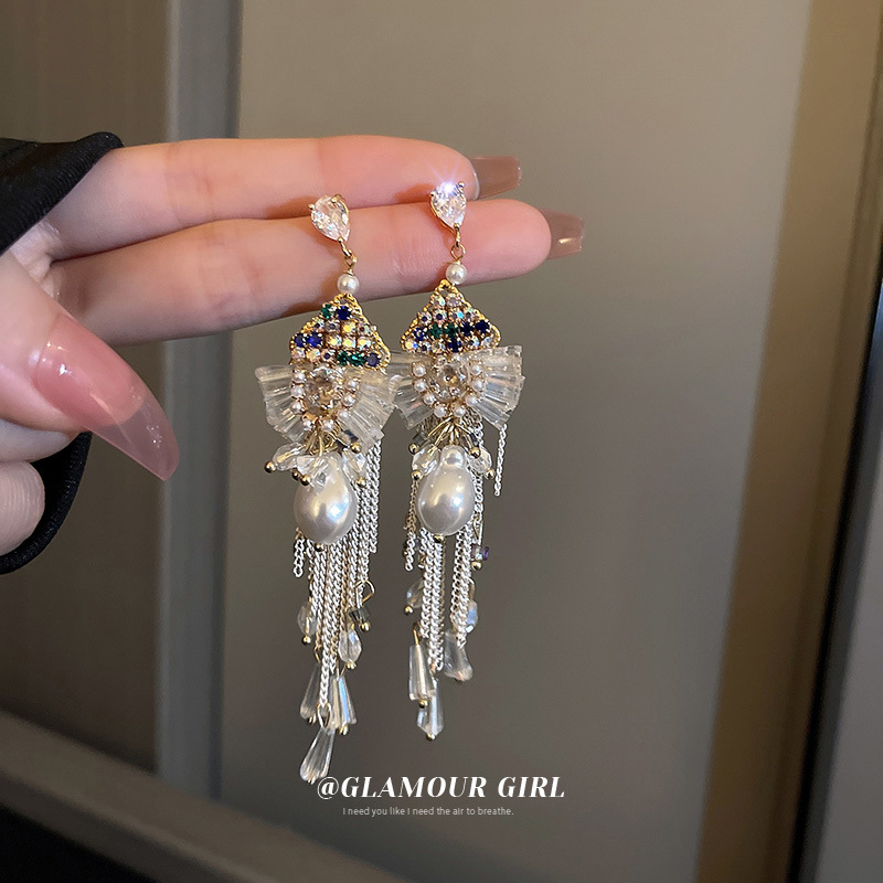 银针锆石三角形珍珠欧美