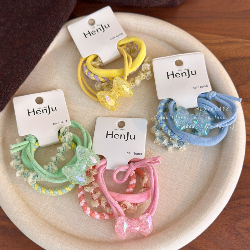 奶油系手工编织麻花辫蝴蝶结发绳百搭少女发圈头绳扎发皮筋日韩女,饰品/流行首饰/时尚饰品新,发饰,淘宝优惠券,粉丝福利购,淘宝优惠卷