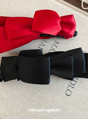 亚克力布艺蝴蝶结发夹高级感精致优雅百搭盘发扭扭夹轻奢小众发饰