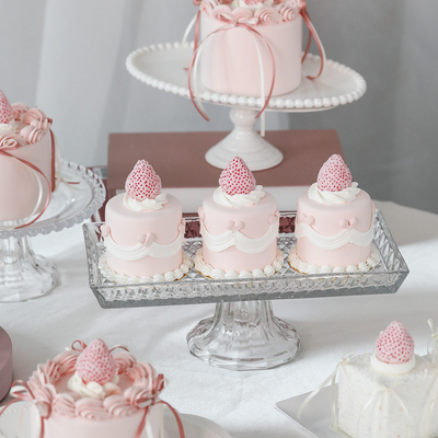 白草莓蛋糕模型 仪式感餐厅布置道具仿真甜品 婚庆甜品台摆台甜点