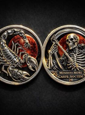 新款独立站250周年 Commemorative Coin红色蝎子挑战币纪念币