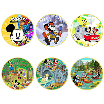 Disne'y米老鼠6款金/银纪念币经典MICKEY款式硬币