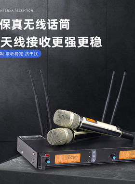 NGN 无线话筒麦克风一拖二四真分集舞台KTV家用唱歌防啸叫SKM9000