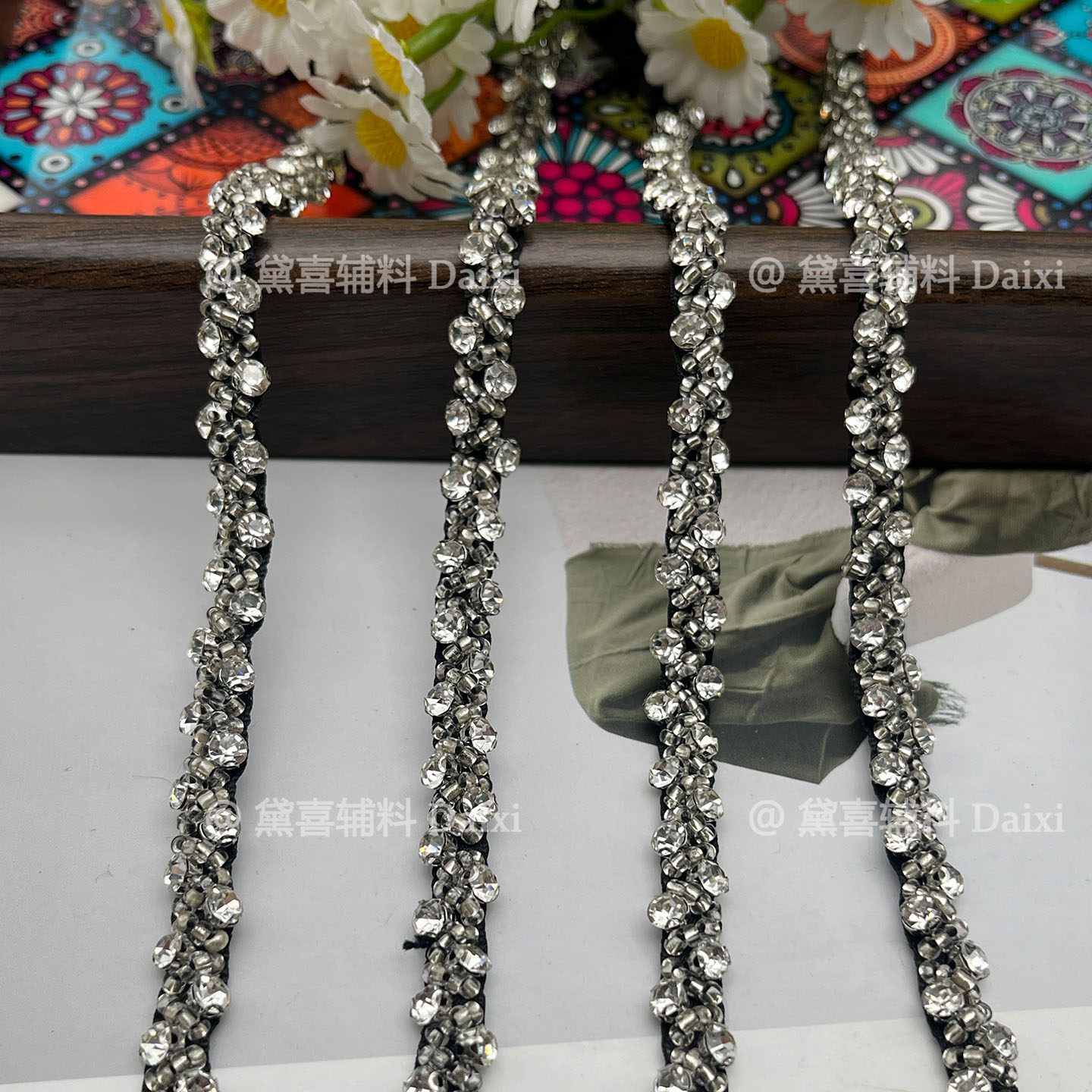 小香风纯手工缝钻花边辅料装饰边