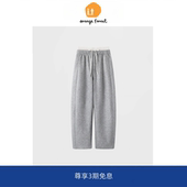 orange forest宽松纯色卫裤 女抽绳高腰香蕉裤 运动显瘦休闲裤