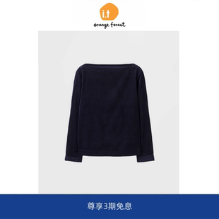 型船领灯芯绒上衣藏青色2025秋季 orange forest标准版 新品