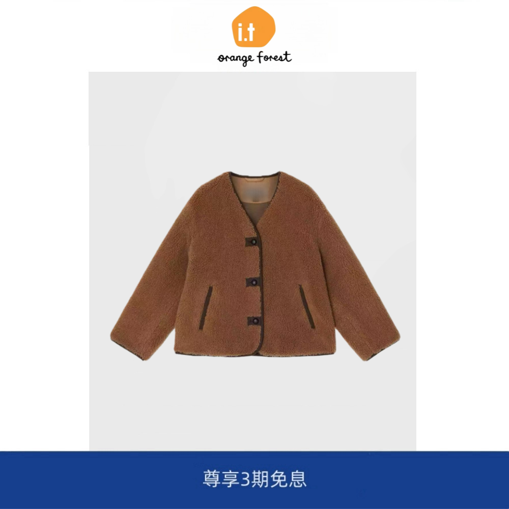 it :orange forest不染色系列骆驼绒混纺圆领羊羔绒外套,女装/女士精品,大码内搭,淘宝优惠券,粉丝福利购,淘宝优惠卷