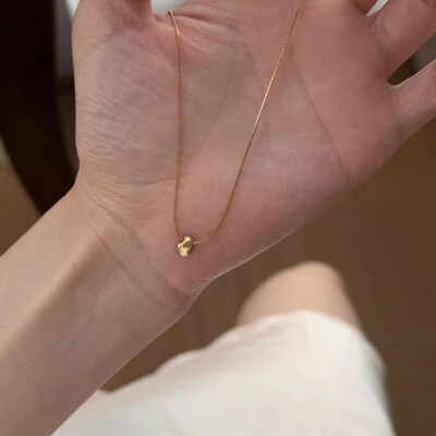 新中式金色相思豆项链女冷淡风