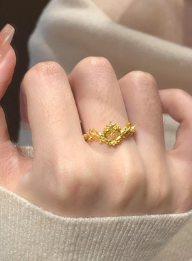 宫廷风法式金色镂空公主爱心皇冠