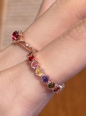 宫廷复古多巴胺糖果开口女戒