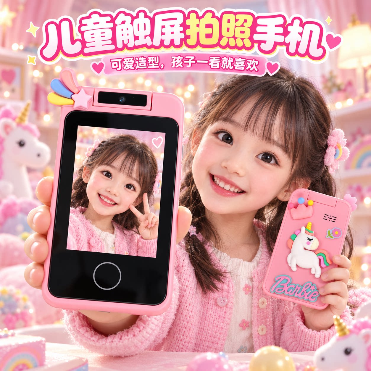 送儿童拍照手机从小就会构图摄像