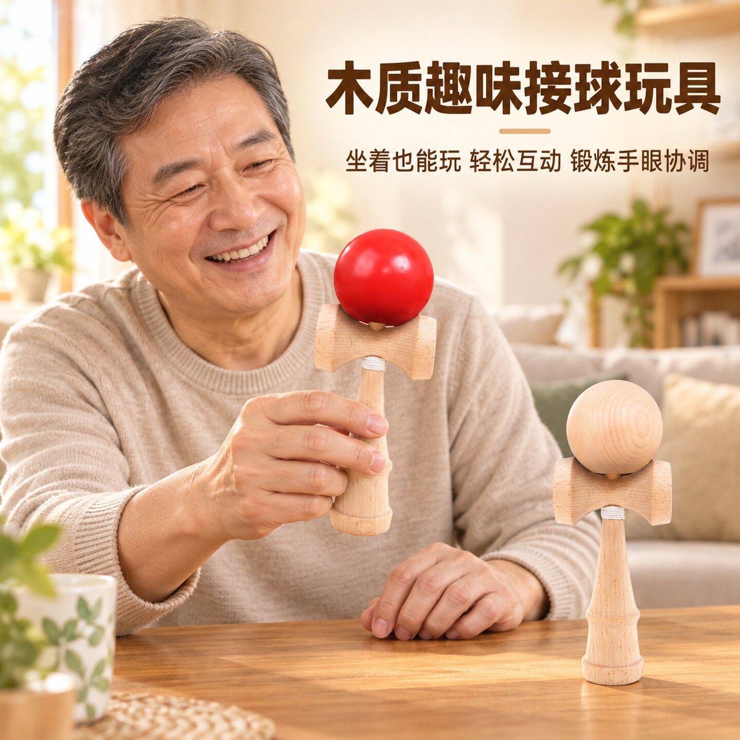 适合老年人益智健脑剑玉剑球老人手眼协调反应速度感统训练器材