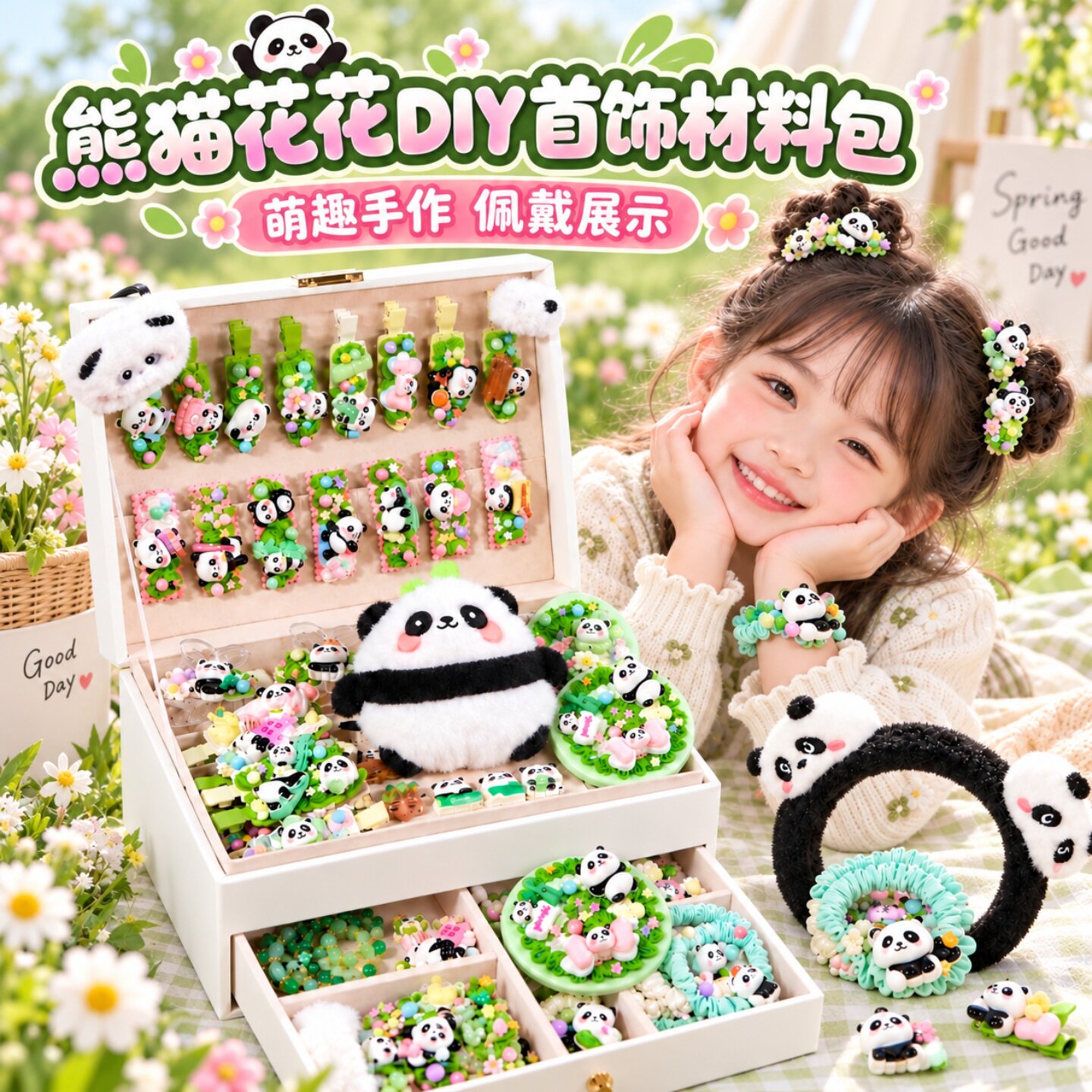 新品~女童DIY首饰材料包套装全套