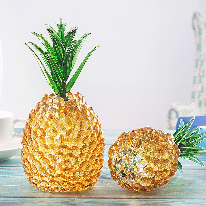 황수정 파인애플 거실 와인 캐비닛 행운의 장식 결혼 행운을 빌어 요 파인애플 선물 홈 크리 에이 티브 장식 선물