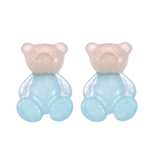 Tide, прозрачные летние серьги, милые клипсы, с медвежатами, 2023 года, простой и элегантный дизайн, без проколов ушей