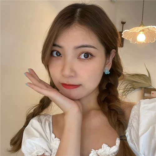 Tide, прозрачные летние серьги, милые клипсы, с медвежатами, 2023 года, простой и элегантный дизайн, без проколов ушей