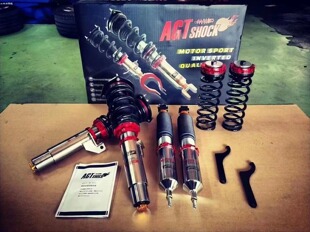 AGT-shock倒插式绞牙避震器软硬高低可调适用大众高尔夫7.5/8GTI