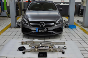 中尾段排气适用奔驰AMG 头段 W177 A45 CLA45 IPE直通 A45S 三元
