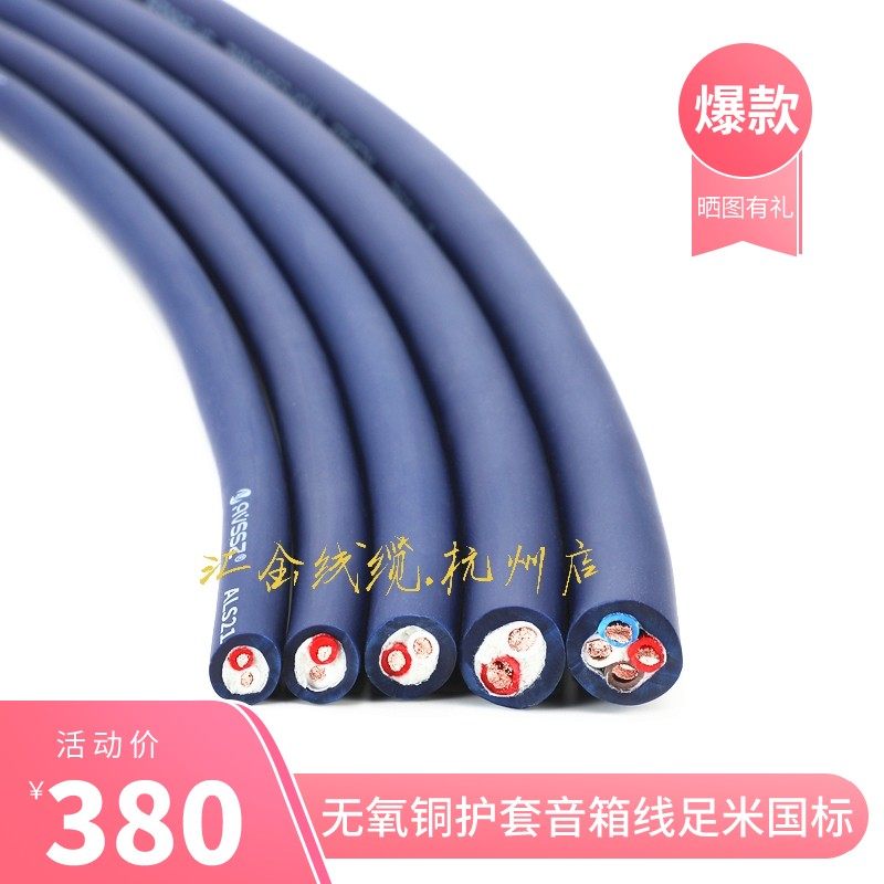 专业演出音响线纯铜工程护套无氧铜喇叭线功放音频线连接音箱线