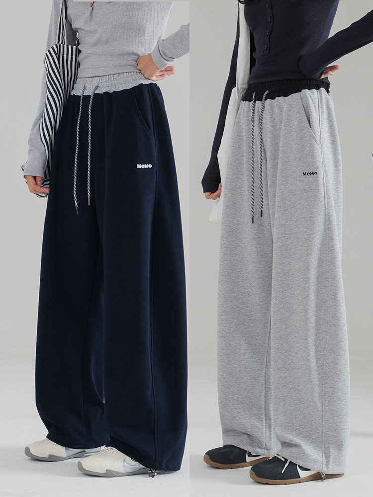 女大童运动裤2026新款春装初中生休闲弯刀裤宽松学生裤子薄款卫裤,女装/女士精品,卫裤,淘宝优惠券,粉丝福利购,淘宝优惠卷