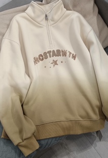 女童卫衣冬季2025新款加绒加厚洋气中大童儿童初中生半拉链上衣厚